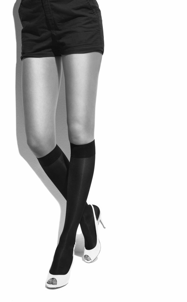 SEGRETA 140 DEN Knee High Compression Socks With Open Toe
