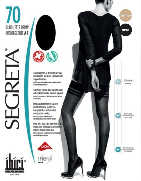 SEGRETA Silhouette Derm® 70 DEN Compression Hold Ups