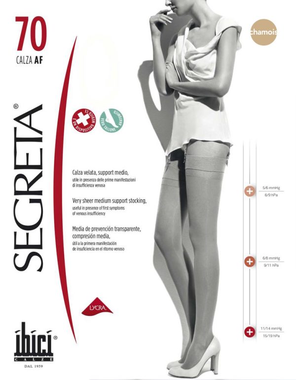 SEGRETA 70 DEN Medium Compression Support Stockings