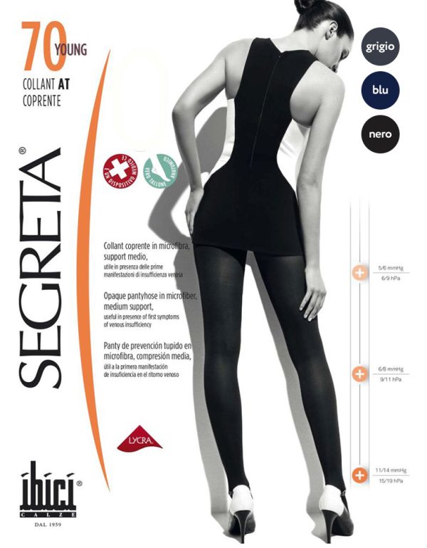 SEGRETA Young Coprente 70 DEN Opaque Matte Compression Tights