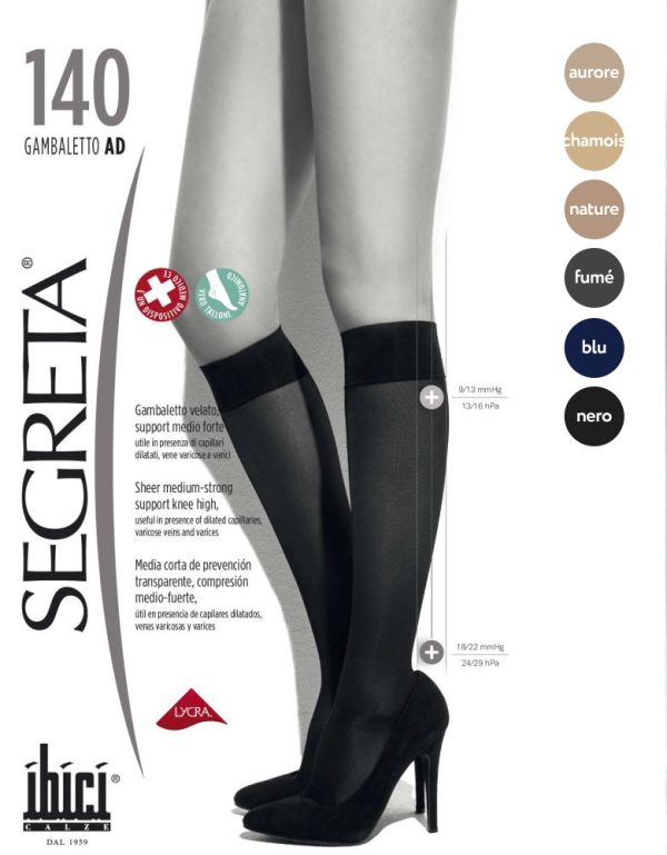 SEGRETA 140 DEN Knee High Compression Socks